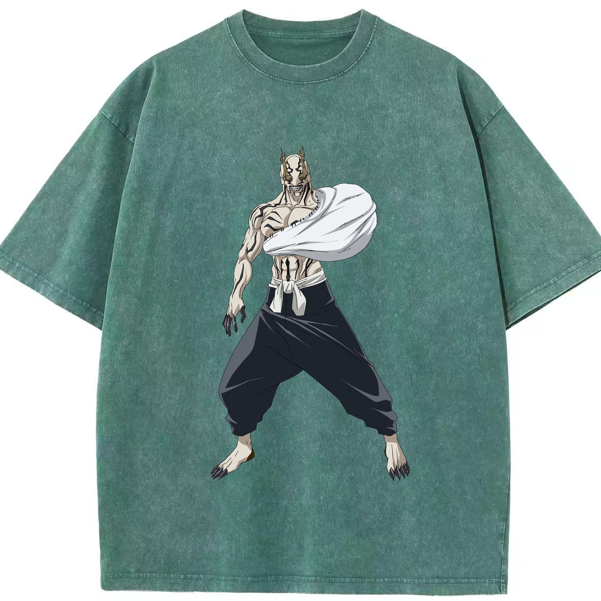 （画像用） 呪術廻戦 Jujutsu Kaisen 綿100% ヴィンテージ風 半袖Tシャツ（フロントプリント）